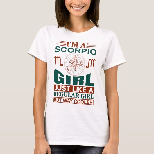 Ik ben een Scorpio Girl Zodiac Sign T-shirt (Voorkant)