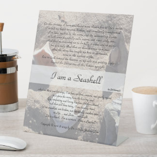 Ik ben een Seashell - 10x12 Desk Stand v1.1 Reclamebord Met Voetstuk