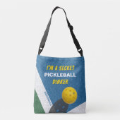 Ik ben een SECRET PICKLEBALL DINKER Funny Quote Crossbody Tas (Achterkant)