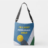Ik ben een SECRET PICKLEBALL DINKER Funny Quote Crossbody Tas (Voorkant)
