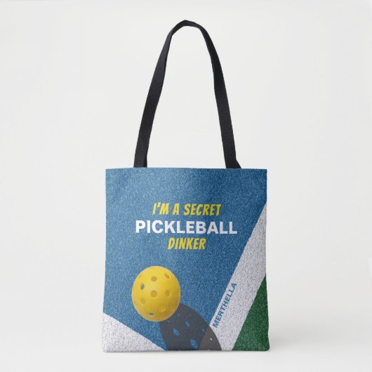 Ik ben een SECRET PICKLEBALL DINKER Funny Quote Tote Bag (Voorkant)