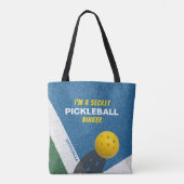 Ik ben een SECRET PICKLEBALL DINKER Funny Quote Tote Bag (Achterkant)