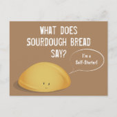 Ik ben een Self-Starter Sourdegh Bread Brown White Briefkaart (Voorkant)
