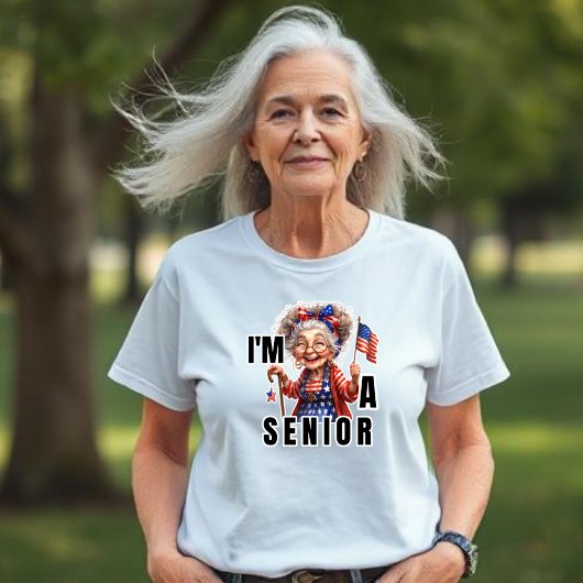 Ik ben een Senior-American Lady T-shirt