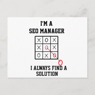 Ik Ben Een Seo Manager Ik Vind Altijd Een Oplossin Briefkaart