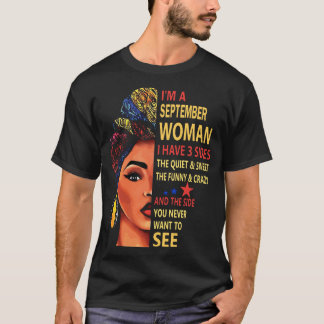 ik ben een september - vrouw ik heb drie kanten ,  t-shirt