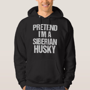 Ik ben een Siberian Husky Minimalist Dog Costu Hoodie