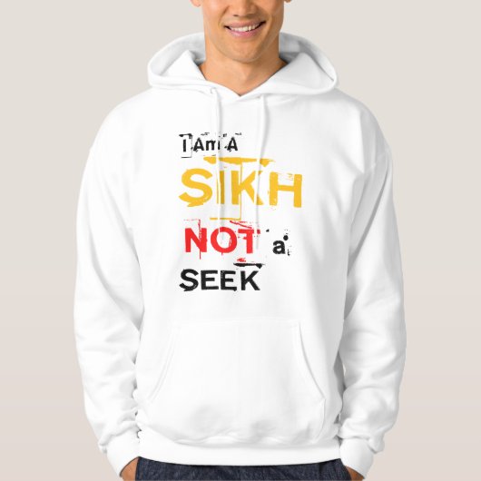 Ik ben een sik, geen zoektocht hoodie (Voorkant)