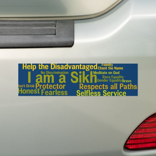 Ik ben een Sikh Bumpersticker (Op auto)