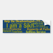 Ik ben een Sikh Bumpersticker (Voorkant)