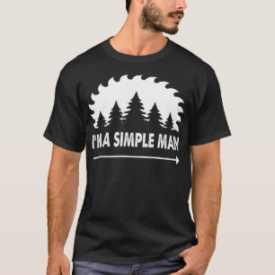 Ik ben een simpel man om piratenavator te eten t-shirt