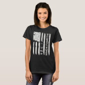Ik ben een simpel Woman American Flag Dog Teenslip T-shirt (Voorkant volledig)