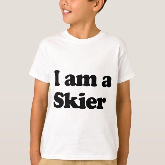 Ik ben een Skier T-shirt (Voorkant)