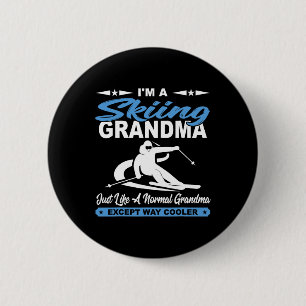 Ik ben een skigrandma net als een normale oma Beha Ronde Button 5,7 Cm