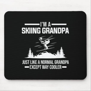 Ik ben een skigrandpa normale grandpa-skiapparatuu muismat