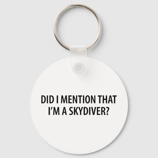 Ik ben een Skydiver Sleutelhanger (Voorkant)