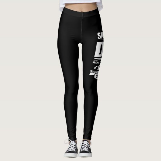 Ik ben een Skydiving papa TShirt Leggings (Voorkant)