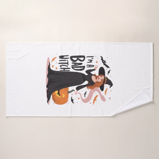 Ik ben een slechte heks badhanddoek (Badhanddoek)
