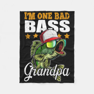 Ik ben een slechte opa B visheng cadeau voor Vader Fleece Deken