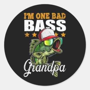 Ik ben een slechte opa B vissen met Vaderdag cadea Ronde Sticker