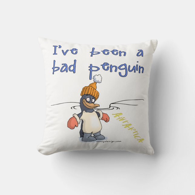 Ik ben een slechte pinguïn geweest kussen (Voorkant)