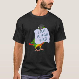 Ik ben een slechte vogel... ik ben een gele groene t-shirt