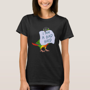 Ik ben een slechte vogel... ik ben een gele groene t-shirt