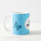 IK BEN EEN SNELLE LEARNER, Turquoise Polka Dots Bu Koffiemok (Links)