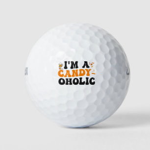 Ik ben een Snoep-oholic Funny Spooky Halloween cad Golfballen