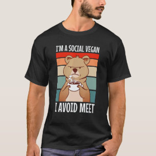 Ik ben een sociale veganist, ik vermijd vergaderin t-shirt