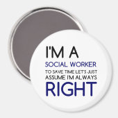 IK BEN EEN SOCIALE WERKNEMER MAGNEET (Voorkant / Achterkant)