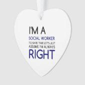 IK BEN EEN SOCIALE WERKNEMER ORNAMENT (voorkant)