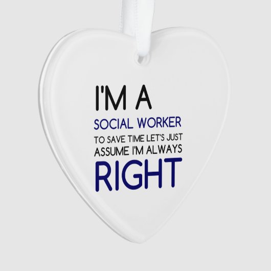 IK BEN EEN SOCIALE WERKNEMER ORNAMENT (voorkant)