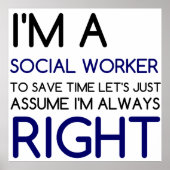 IK BEN EEN SOCIALE WERKNEMER POSTER (Voorkant)