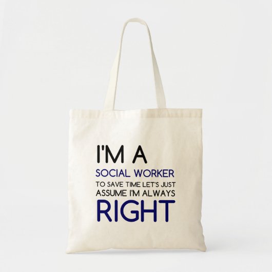 IK BEN EEN SOCIALE WERKNEMER TOTE BAG (Voorkant)
