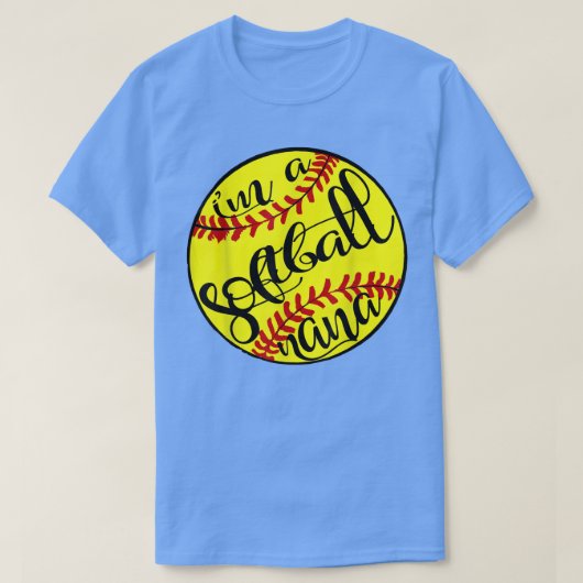 Ik ben een Softball Nana Proud Grandmoeder T-shirt (Design voorkant)