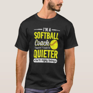 Ik ben een Softball Softball Trainers Quotes T-shirt