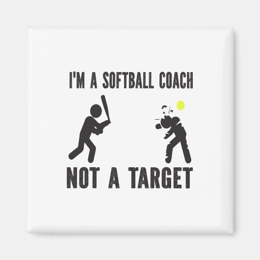 Ik ben een Softll-coach, geen doelwit, grappige So Magneet (Voorkant)