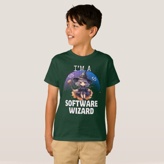 Ik ben een software wizard.b t-shirt (Voorkant volledig)