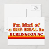Ik ben een soort BIG DEAL in Burlington Briefkaart (Voorkant / Achterkant)