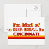 Ik ben een soort BIG DEAL in Cincinnati Briefkaart (Voorkant / Achterkant)
