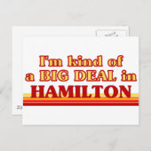 Ik ben een soort BIG DEAL in Hamilton Briefkaart (Voorkant / Achterkant)