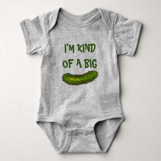 Ik ben een soort Big Dill (Deal) Green Pickle Food Romper (Voorkant)