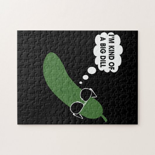 Ik ben een soort grote dill grappige pickle legpuzzel (Horizontaal)