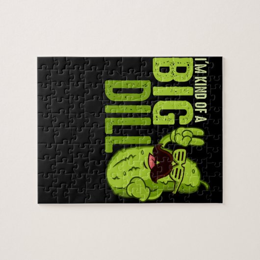 Ik ben een soort grote dill grappige pickle legpuzzel (Horizontaal)