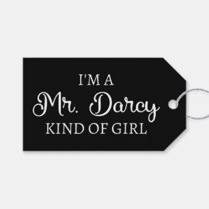 Ik ben een soort meisje van Mr Darcy. Cadeaulabel