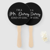 Ik ben een soort meisje van Mr Darcy. Handwaaier (Voorkant en achterkant)