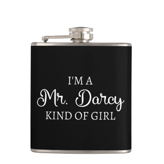 Ik ben een soort meisje van Mr Darcy. Heupfles (Voorkant)
