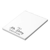 Ik ben een soort meisje van Mr Darcy. Notitieblok (Linkerzijde)