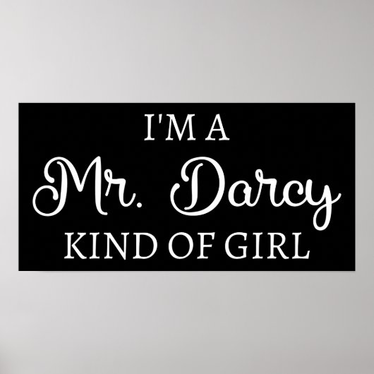 Ik ben een soort meisje van Mr Darcy. Poster (Voorkant)